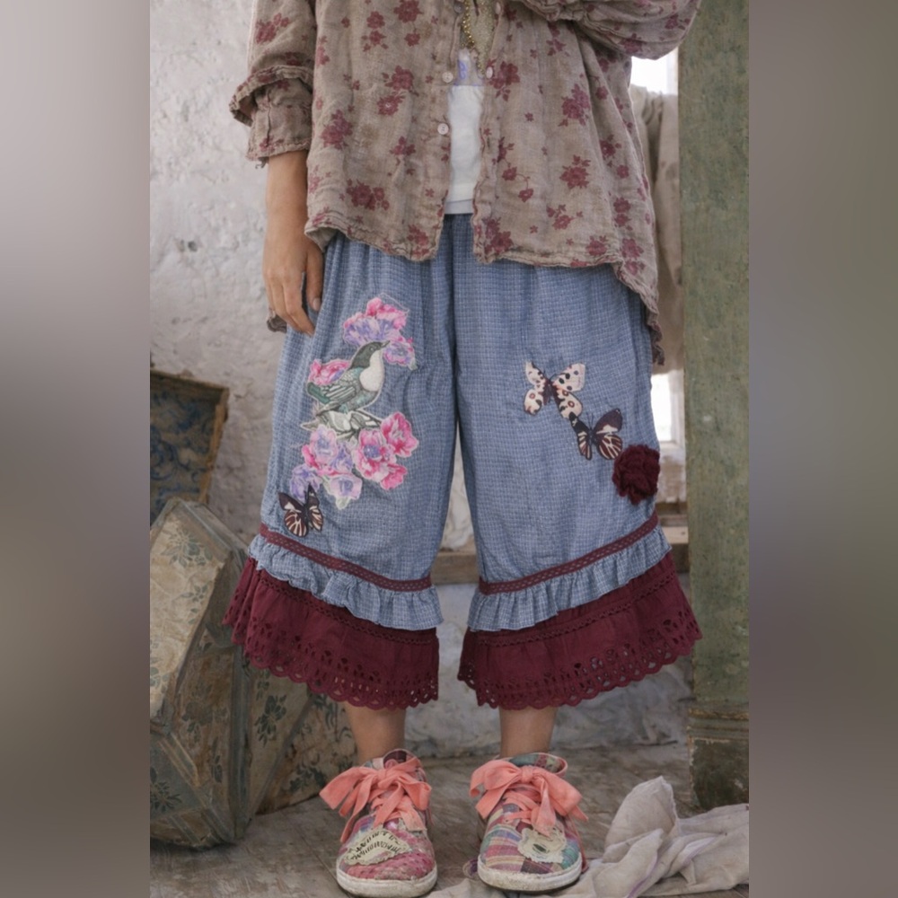 Shabby Chic bloomers with Bird and Floral Design